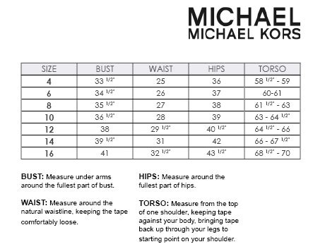 michael kors swim size chart|Michael Kors swimsuits for women.